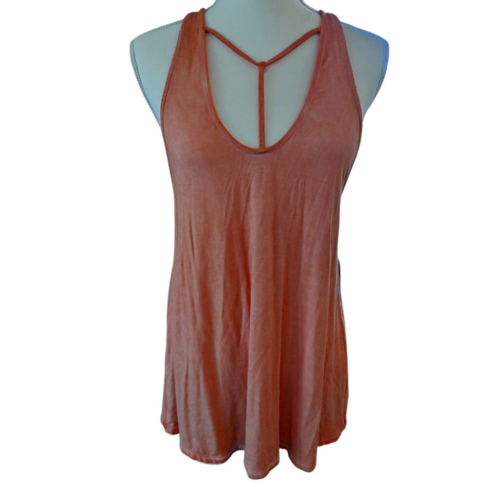 #93 We The Free Peach Strap Front Tank Top